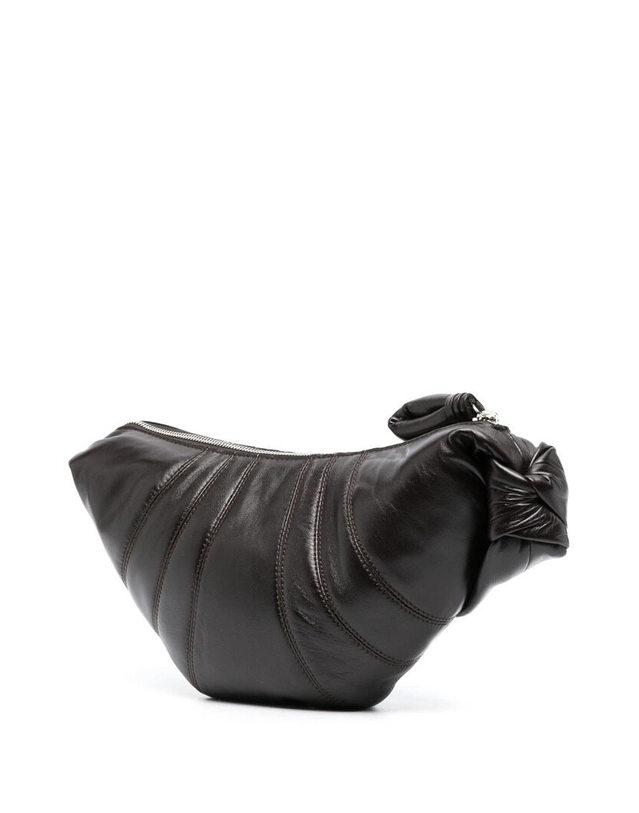 르메르 [명품] 26SS 르메르 크루아상 스몰백 나파 다크초코 BG0003 LL095 490 BLACK 착용컷