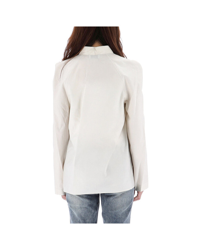 르메르 [명품] 26SS 르메르 ASCOT 타이 블라우스 SH1218 LF1500 WH048 밝은 그레이 착용컷