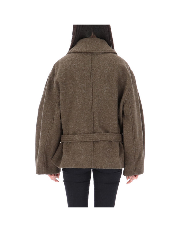 르메르 [명품] 26FW 르메르 벨티드 숏 랩 코트 CO1165 LF1700 GR704 진한 그레이 착용컷
