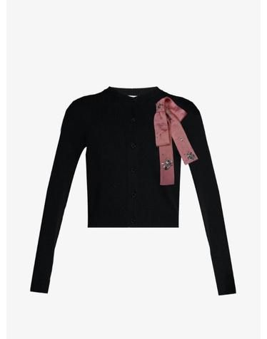 [해외직구] 26 FW 에르뎀 bow embellishment cardigan AW26KT5430061000 TP458431831