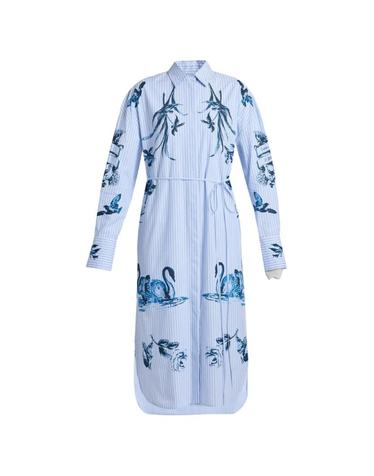[해외직구] 26 FW 에르뎀 Tattoo Toile De Jouy stripe shirt dress PF26D8152214020 TP455444908