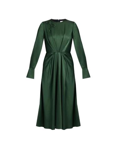 [해외직구] 26 FW 에르뎀 satin seersucker draped dress PF26D752223021 TP455164003