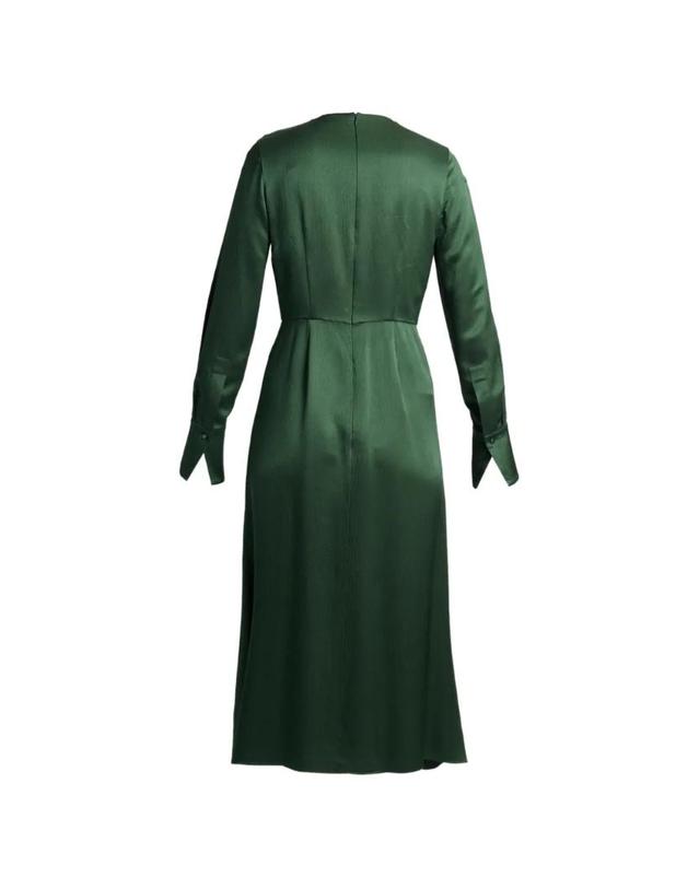 에르뎀 [해외직구] 26 FW 에르뎀 satin seersucker draped dress PF26D752223021 TP455164003 착용컷