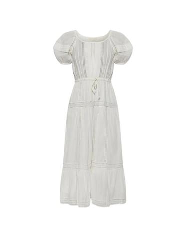 [해외직구] 26 FW 울라 존슨 아이솔데 레이스 트리밍 티어드 미디 드레스 PF2601690 TP456338150
