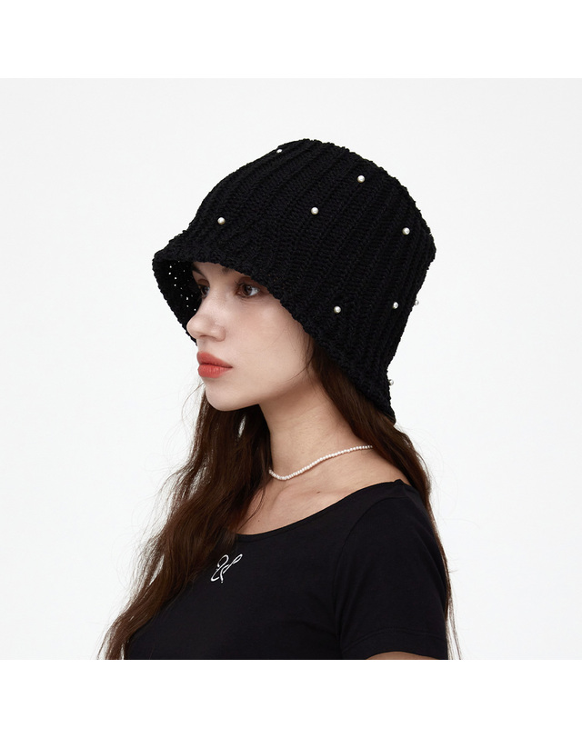 유룩 진주 썸머 드롭 버킷햇 2color 착용컷