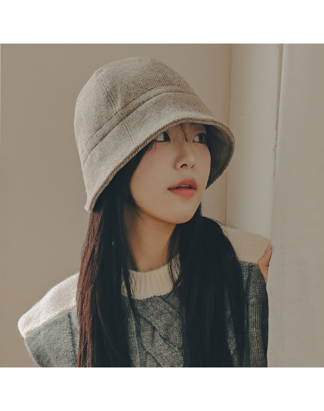 유룩 마일드 울 보닛햇 3color 착용컷