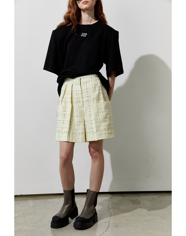 티케비 summer tweed pants 착용컷