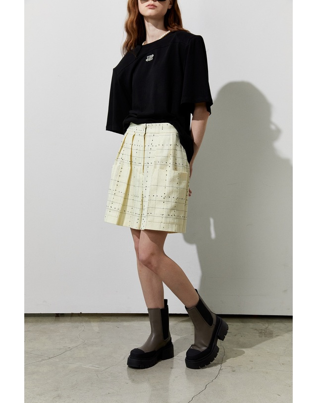 티케비 summer tweed pants 착용컷