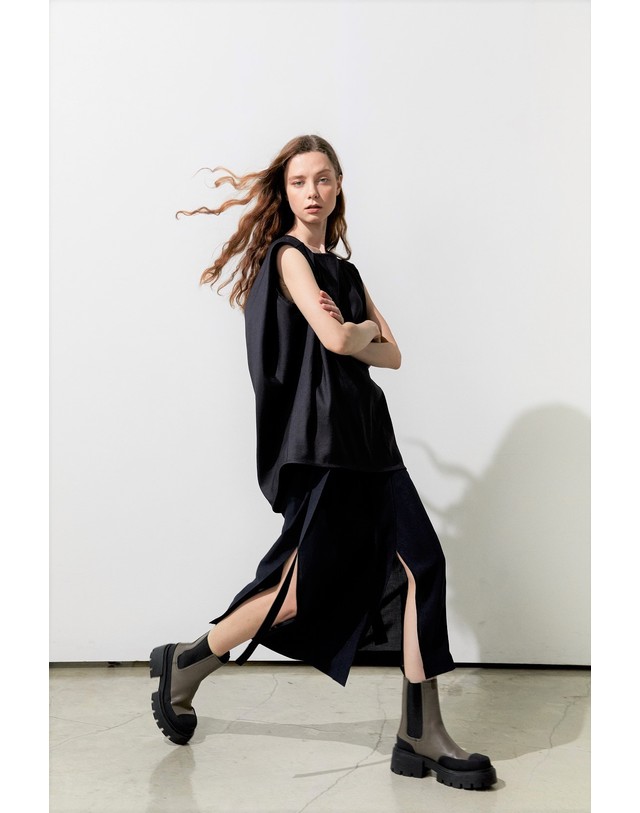 티케비 flutter skirt 착용컷