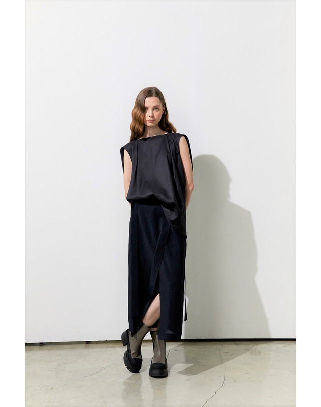 티케비 flutter skirt 착용컷