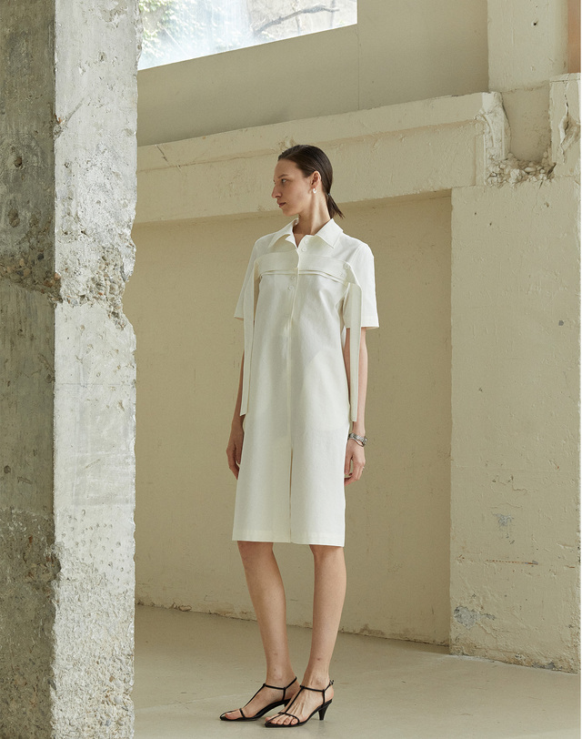 티케비 ITALY SHIRTS STRAP DRESS 착용컷