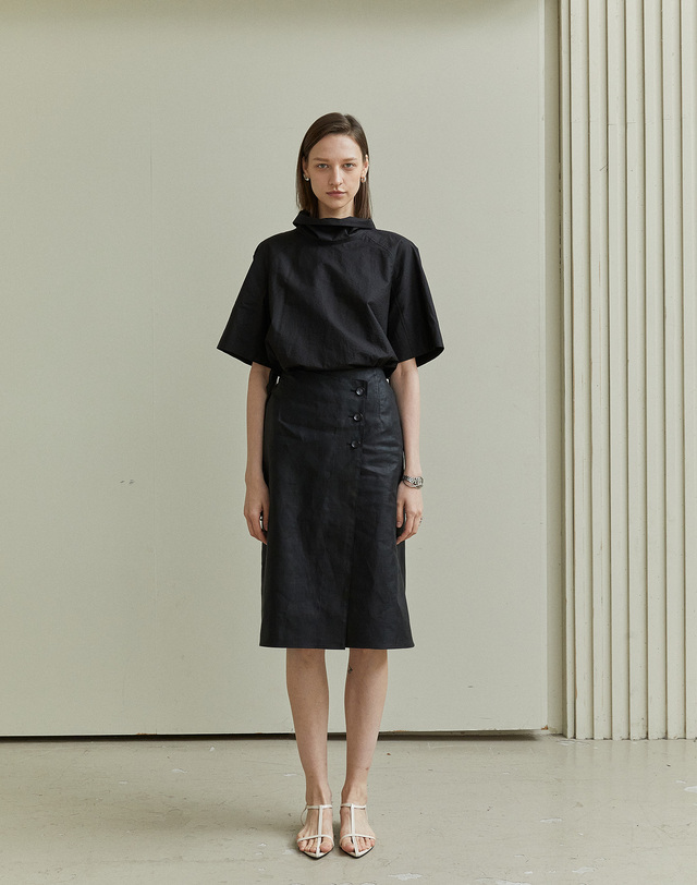 티케비 ITALY LINEN SKIRT 착용컷