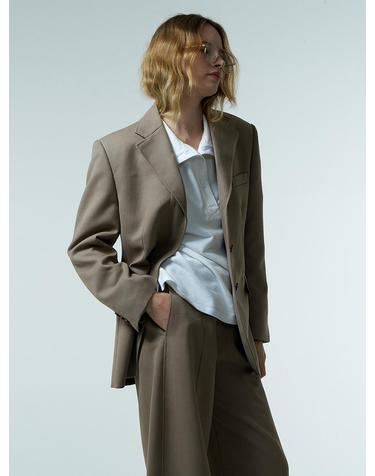 TRADITIONAL 3 BUTTON JACKET_BEIGE