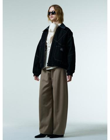 티케비 ARC WOOL PANTS_BEIGE