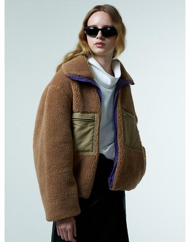 BLOCK WOOL FLEECE JUMPER