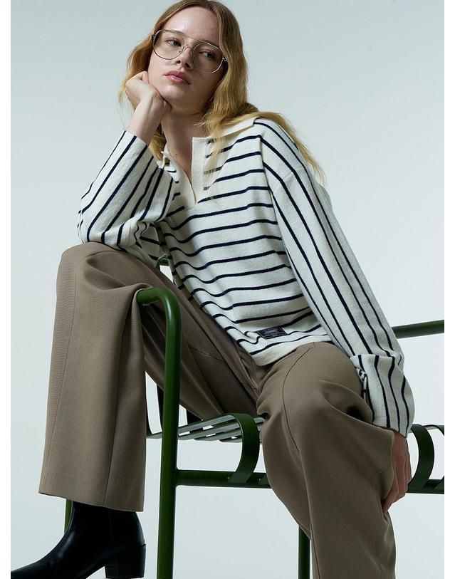 티케비 ARC WOOL PANTS_BEIGE 착용컷