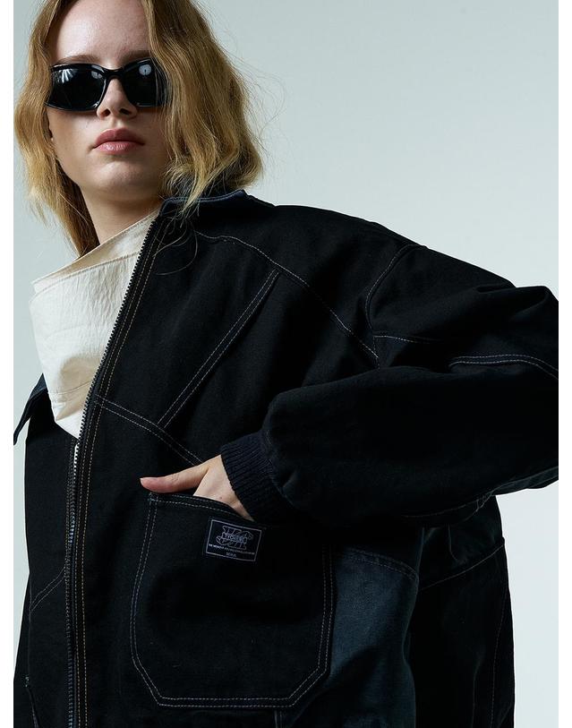 티케비 DECONSTRUCTED PIGMENT BOMBER 착용컷
