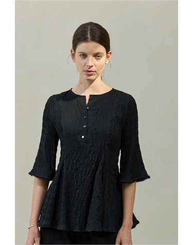 SHIRRING FLARE BLOUSE