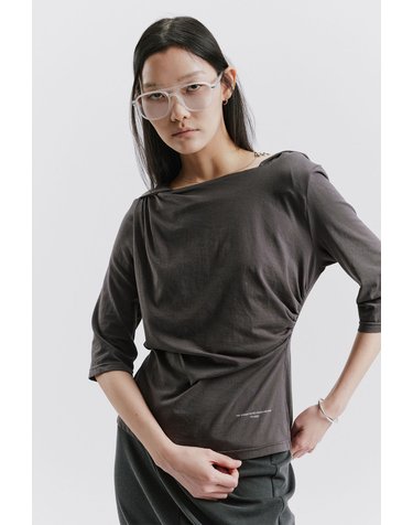 DRAPE HOODIE  TOP