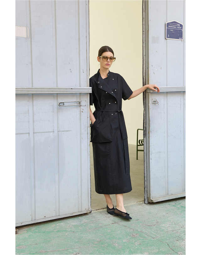 티케비 SILVER STUDDED LONG DRESS 착용컷