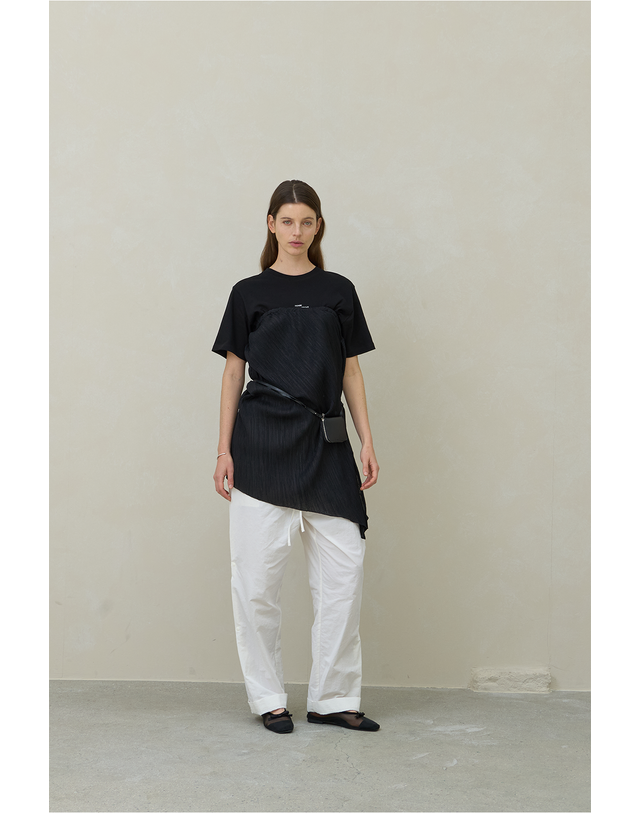 티케비 PLEATS LAYERED TOP PANTS 착용컷