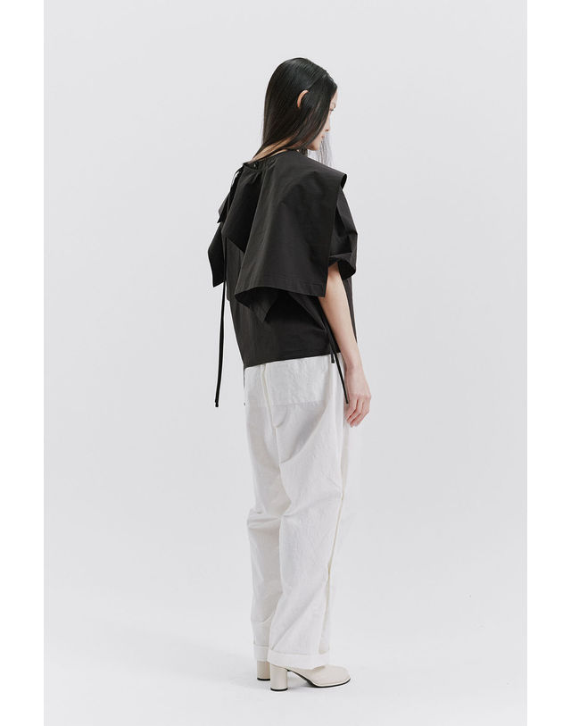 티케비 5차리오더)NEW CAPE COTTON TOP BLACK 착용컷