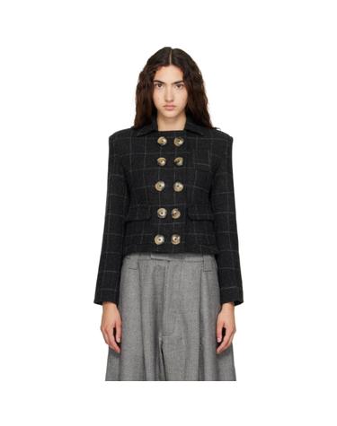 [해외직구] 26 FW VAQUERA 블랙 멜튼 슈렁큰 블레이저 262999F057000