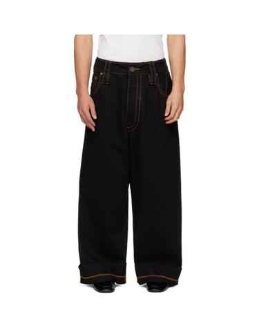 [해외직구] 26 FW VAQUERA 블랙 와이드 핏 베이비 데님 진 262999M186000