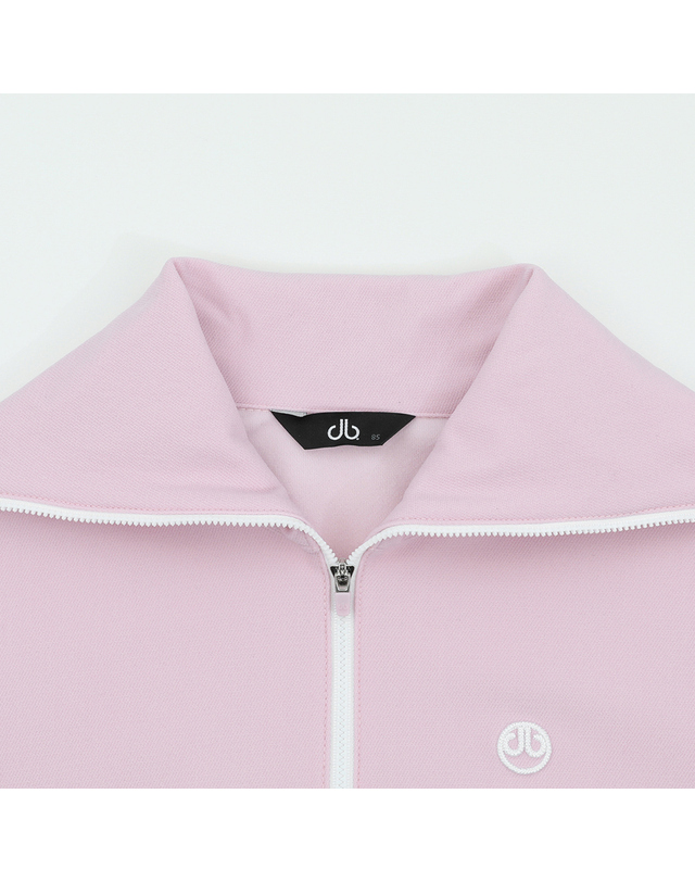 드루골프 드루 골프 여성 와이드 카라 하프집업 블루종 티셔츠 DF53LT03LP 착용컷