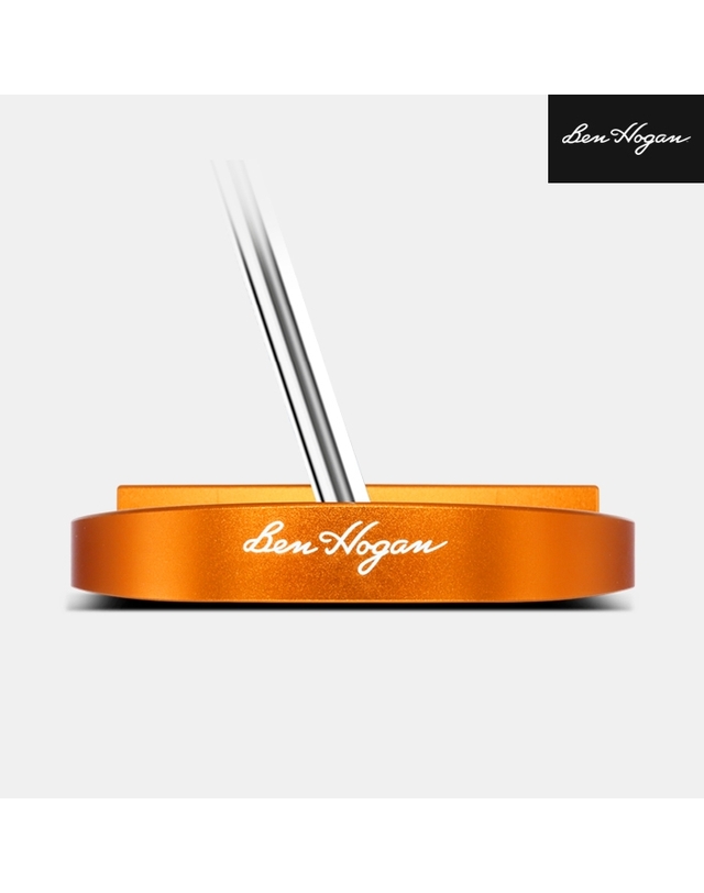 기타 브랜드 벤호건 스윙 바이블 SB-02 제로토크 퍼터[남여공용][말렛][오렌지][BEN HOGAN GRIP] 착용컷