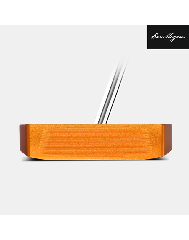 기타 브랜드 벤호건 스윙 바이블 SB-02 제로토크 퍼터[남여공용][말렛][오렌지][BEN HOGAN GRIP] 착용컷