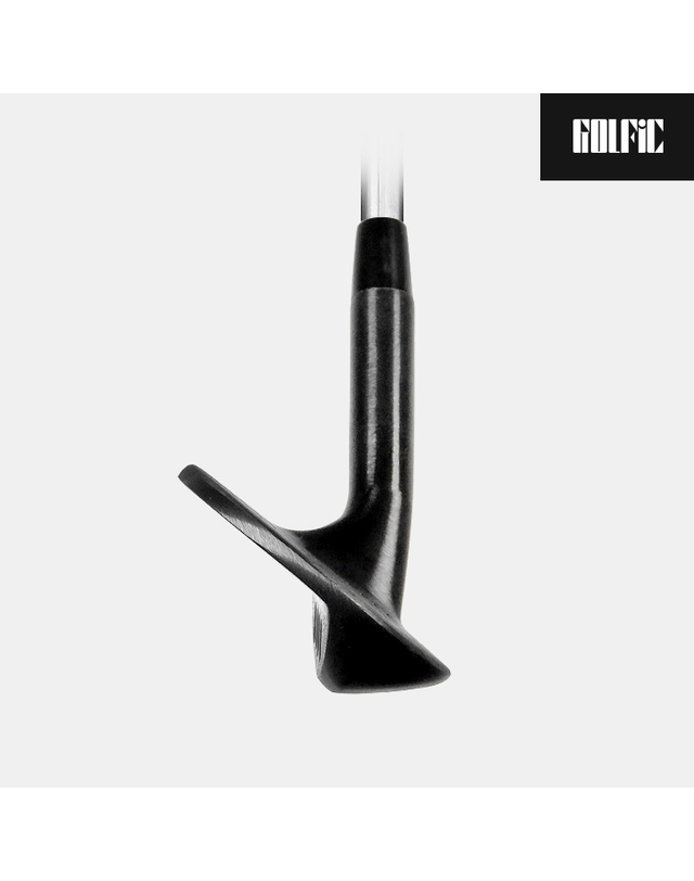 기타 브랜드 비공인 FIC 하이그루브 스핀밀드 스틸 웨지 남성용 매트블랙 착용컷