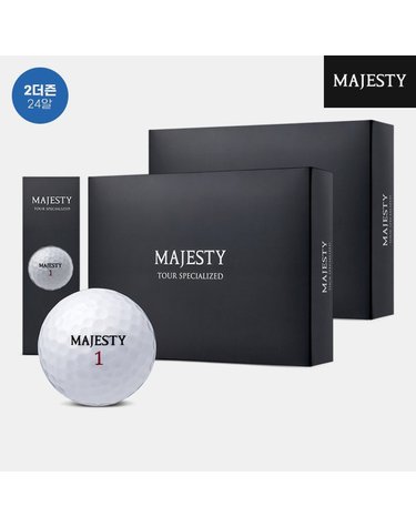 2더즌 24알 마제스티 투어 스페셜라이즈드 고반발 골프볼 3피스 12알 화이트 비거리용 골프공