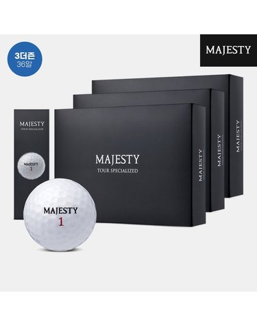 3더즌 36알 마제스티 투어 스페셜라이즈드 고반발 골프볼 3피스 12알 화이트 비거리용 골프공