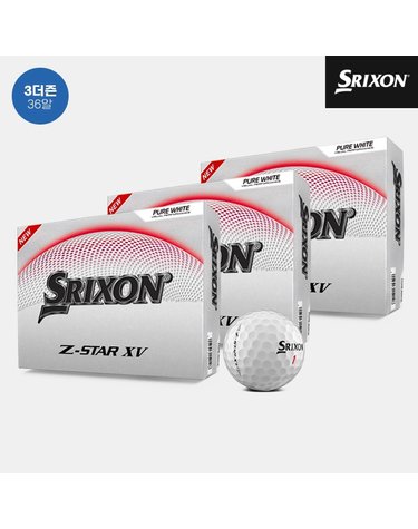 3더즌 36알 스릭슨 Z스타9 XV 골프볼 퓨어화이트 우레탄소재 공 3피스