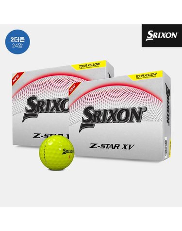2더즌 24알 스릭슨 Z스타9 XV 골프볼 투어옐로우 우레탄소재 공 3피스