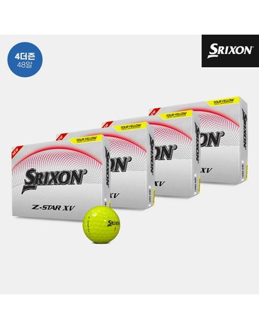 4더즌 48알 스릭슨 Z스타9 XV 골프볼 투어옐로우 우레탄소재 공 3피스