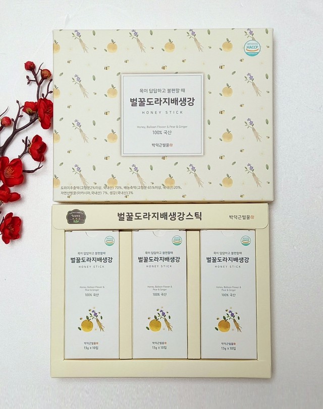 박덕근벌꿀 박덕근벌꿀 벌꿀도라지배생강스틱선물세트 착용컷