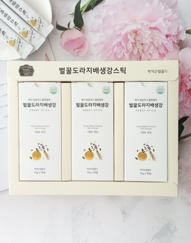 박덕근벌꿀 박덕근벌꿀 벌꿀도라지배생강스틱선물세트 착용컷