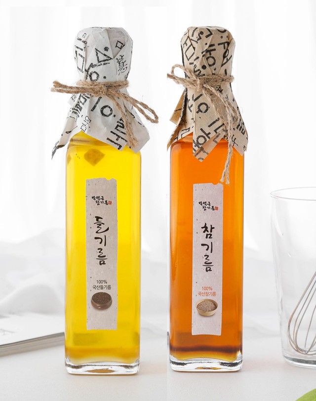 박덕근참기름 새농부팜 박덕근들기름250ml 착용컷