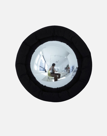 Fisheye Black Cushion Mirror