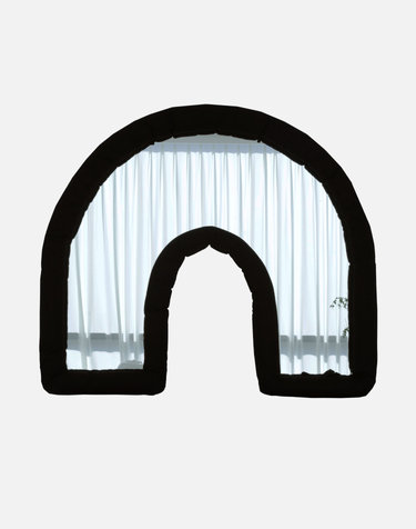 U Black Cushion Mirror