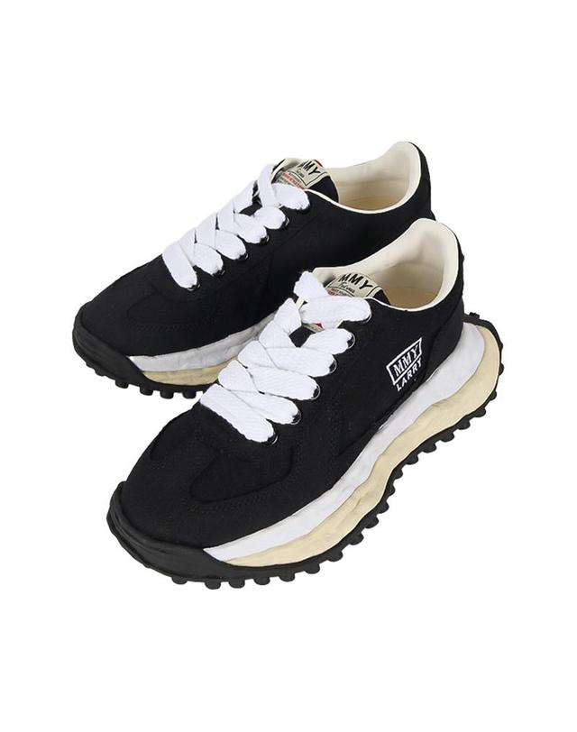 미하라 야스히로 미하라 야스히로 남성 래리 OG솔 캔버스 스니커즈 블랙 A14FW704 BLACK M 착용컷