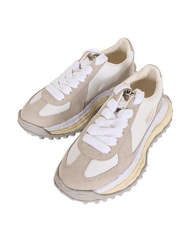 미하라 야스히로 26SS 남성 래리 OG솔 믹스 머티리얼 스니커즈 화이트 A14FW703 WHITE M