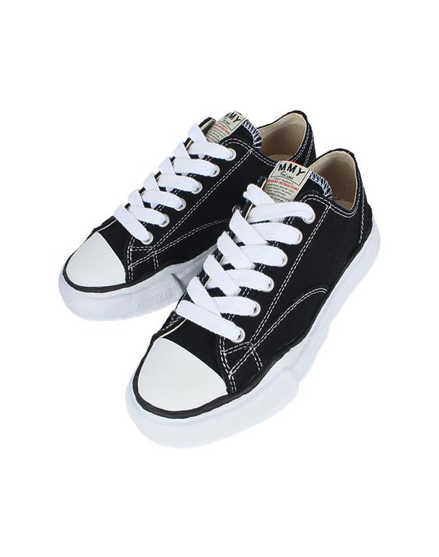 미하라 야스히로 미하라 야스히로 26SS 여성 피터슨 OG솔 캔버스 스니커즈 블랙 A01FW702 BLACK W 착용컷