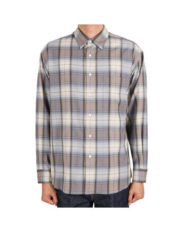 오라리 26SS 남성 슈퍼 라이트 울 체크셔츠 블루그레이체크 A26SS01LC BLUEGRAYCHECK