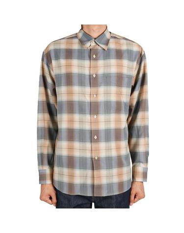 오라리 26SS 남성 슈퍼 라이트 울 체크셔츠 라이트브라운체크 A26SS01LC LIGHTBROWNCHECK