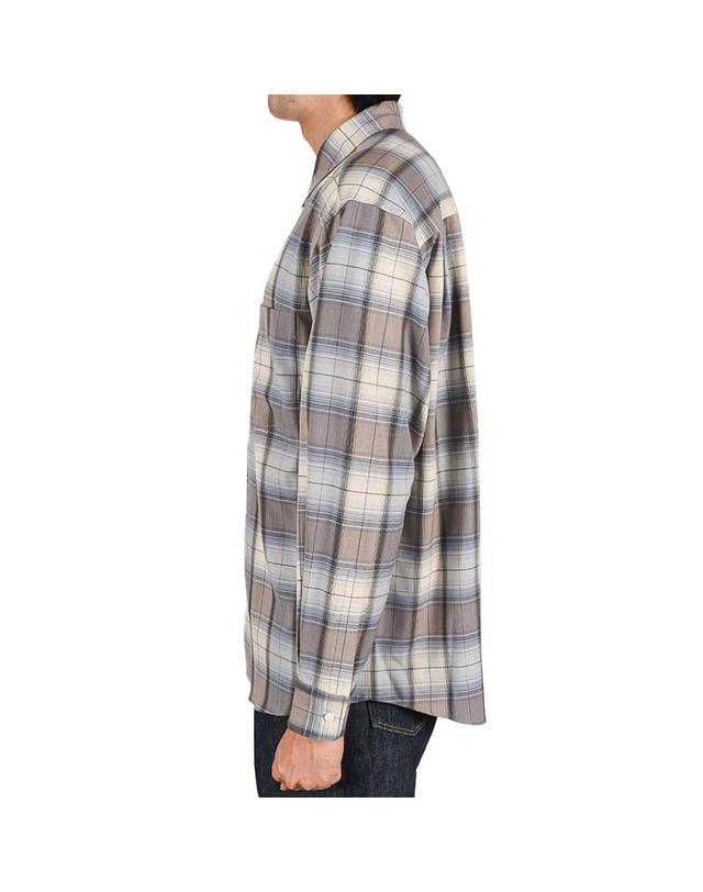 오라리 오라리 26SS 남성 슈퍼 라이트 울 체크셔츠 블루그레이체크 A26SS01LC BLUEGRAYCHECK 착용컷