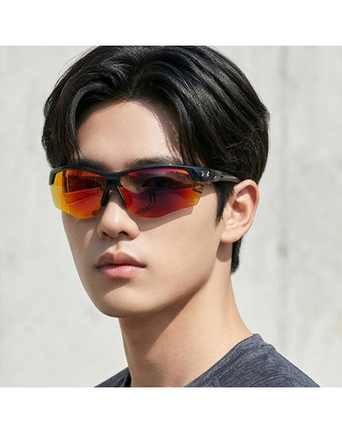 언더아머 선글라스 UA YARD DUAL 84JB3 레드 미러 스포츠 고글 남자 여자 골프 러닝
