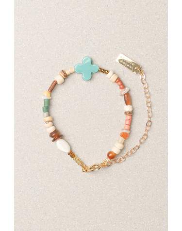 FULL CLOVER BRACELET TURQUOISE : ARCHIVE-049